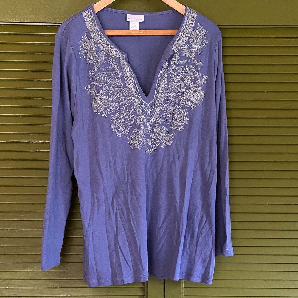 Soft Surrounding V-Neck Tee